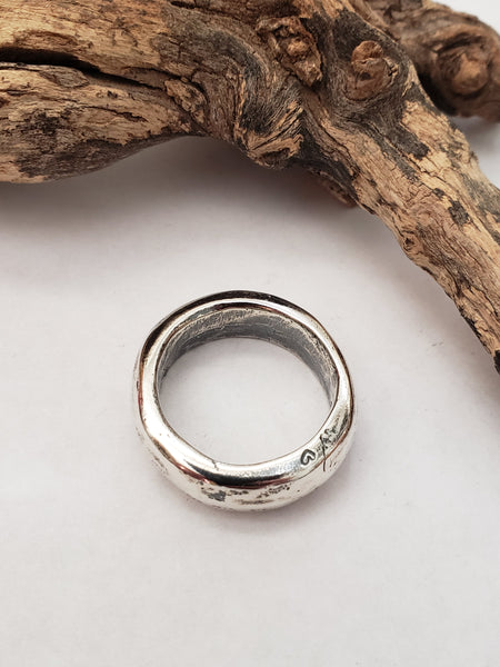 Organic Sand Cast Sterling Ring