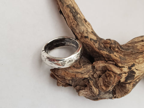 Organic Sand Cast Sterling Ring