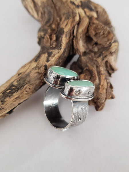 Double Turquoise Terminal Ring