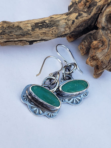 Green Turquoise Earrings