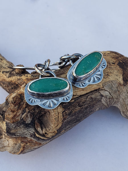 Green Turquoise Earrings