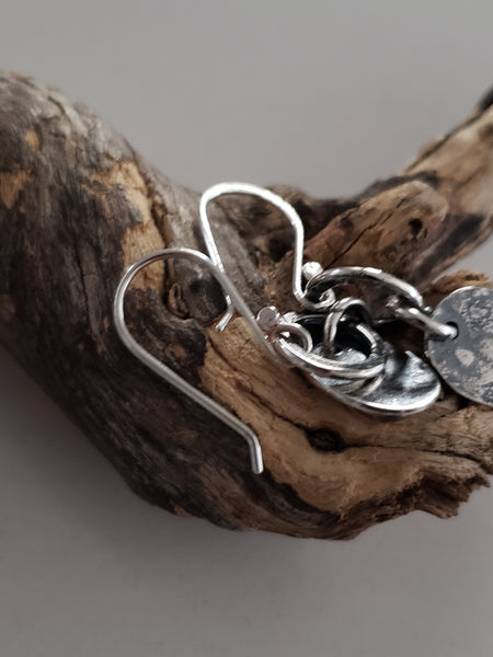Recycled Sterling Silver Heart Earrings