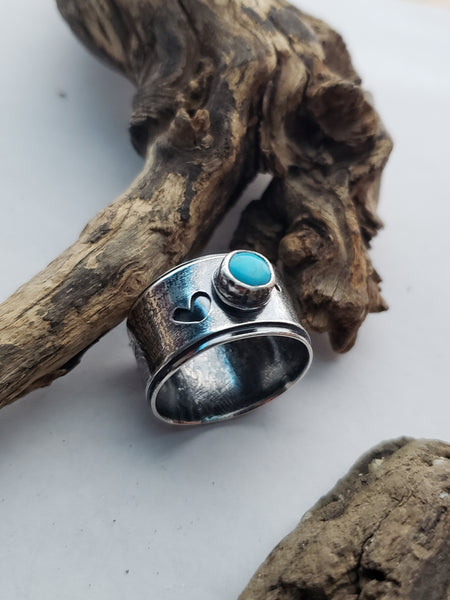 Double Band Turquoise Ring